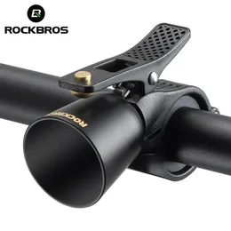 دراجة قرون Rockbros Bicycle Bell Mtb Road Coppory Alloy Horn Warning Ring 100db آمنة سهلة التثبيت إكسسوارات ركوب الدراجات 230811