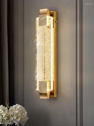 Wandlampe Blase Kristalllampen für Wohnzimmer Hall Foyer Loft El Indoor Home Modernes Luxusdekor Gold LED Leuchter Leuchte
