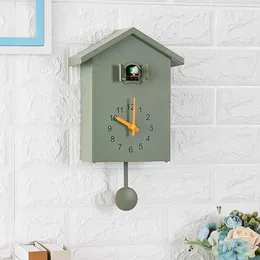 벽 시계 20x25cm 뻐꾸기 석영 시계 현대 새 홈 거실 매달려 시계 호로그 타이머 사무실 장식 선물