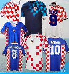 1997 1998 2002 Croacia futebol camisa de futebol T Men Kit Kit Kit Mulheres Jogador 22 23 Modric Majer Croatie 2023 Gvardiol Kovacic suker retro