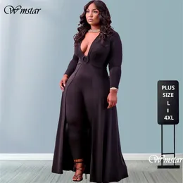 Kvinnors jumpsuits Rompers Jumpsuit Women 5xl Plus Size Outfit BodyCon Off Shoulder Ribbing Office Lady Bodysuit Wholesale Drop 230811