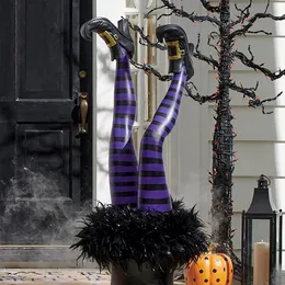 Inne impreza wydarzenia dostarcza Halloweenowe złe nogi nogi rekwizyty do góry nogami czarodzieja stopy z dekoracją ozdobną stawki butów na podwórko 230812