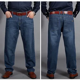 Мужские джинсы осени плюс размер повседневный 9xl 8xl 7xl 6xl Fashion High Thaist Ertchper Open Open Pockets Loose 230811