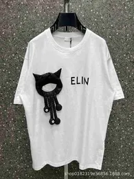 Men's T-Shirts designer C Family Sewn Big Eyed Monster Handmade Pin Button Doll Short Sleeve Drop Shoulder Loose Fit Unisex T-shirt Z7TG
