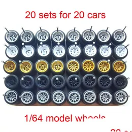 Intelligent Uav 20Sets For 20 Y 1 64 Alloy Car Wheels With Rubber Tires Or Modified Axles Matchbox Domeka Hw Model Drop Delivery Toy Dhvwk