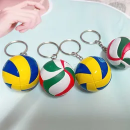 Tornari percorsi in pelle Anime pallavolo portachia portamea in PVC Mini pallavolo a palla da palla porta chiacchiere haikyuu tha keychain tastiera tastiera porta giocattolo anello per uomini donne