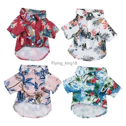 Boshengtong Pet Köpek Giysileri İlkbahar ve Yaz Hawaii Baskılı Gömlek Plaj Tarzı Gömlek Evcil Giysileri Toptan HKD230812