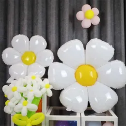 Decoração moda girassol folha de alumínio balão decoração aniversário casamento páscoa dia das bruxas natal flor balões