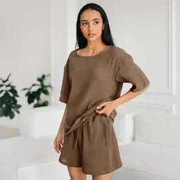 Pijama feminino de roupas de baixo para dormir para dormir para pijama de algodão para dormir pijama mujer veno noturno roupas mulheres mulheres curtas