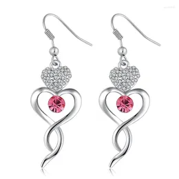 Orecchini penzolanti ER-00365 Crystal Crystal di moda coreano Gift di San Valentino Regalo d'argento Placcuini Orecchio per le donne Accessori per le donne Accessori