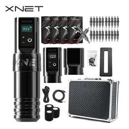 آلة الوشم XNET Torch Wireless Tattoo Machine Kit Kit Kit بدون حوض مع بطارية 2100mAh 80pcs خرطوشة مختلطة لفنان الوشم 230811