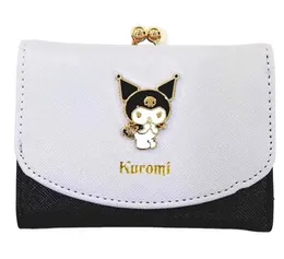 Cartoon Big Ear Rabbit Kuromi Pu Leather Wallet Söt handväska för kvinnor Girl Credit Card Holder Short Coin Purse Pendant 2400