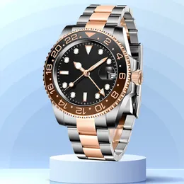 AAA Uhren hochwertige Keramik -Lünette Watch GMT II Automatische mechanische Bewegung Luminöser wasserdichte Modegelenksbeschwerden Geschenk billige Uhr 40mm mechanische Uhr Uhr