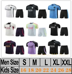 23 24 Paris Short Sleeve Soccer Sets Tracksuit 2023 2024 PSGS Mbappe Training Football Shirt maillot de foot hakimi chandal men kids sports gogging sets