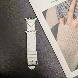Fashion Designer Watch cinghia per Apple Watch 38 41 42 40 44 45 49 mm cinghie in pelle morbida di lusso Iwatch 8 7 6 5 4 3 2 bande classiche Letter Watchband