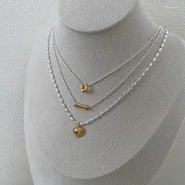 Kolye Kolyeler Barok İnci Boncuklar Kolye Bohem Takı Beyaz Kalp Collier de Perles Annesi