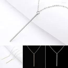 Pendant Necklaces Metal Necklace For Women Men Thick Stick Alloy Neck Chain Simple Punk Jewelry Gift Friends AIC88