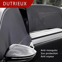 2PCS Car Sun Shade Side Janela solar capa de soldado UV Protect Perspective Mesh Acessórios universais Janelas podem ser abertas251d