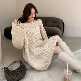 Swetry damskie Deeptown Korean Fashion White Knitted Sweater Vintage Hollow Out Jumper Kobietowy jesienne dzianiny