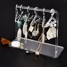 Jewelry Pouches Coat Hanger Polymer Clay Soft Pottery Earrings Stand Organizer Shape Tabletop Display Holder For Earring