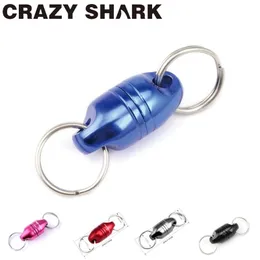 釣りのアクセサリーcrazyshark磁気ネットリリースキーチェーンフライフィッシングツール用アルミニウムシェルフィッシングホルダー強力なマグネットマックス7.7lb/3.5kg 230812