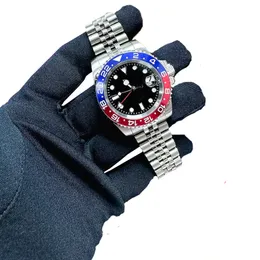 Męskie zegarki Relij Hombre 40 mm Pepsi GMT Styl Diver 8215 Ruch Watch Vintage Wysokiej jakości projektant Montre Luksuse AAA Mechanical Automatyczne zegarki mężczyzn