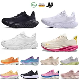 Hoka Bondi 8 tênis de corrida One Shoes Clifton 9 Dhgate Sneakers Hokas Mens treinadores femininos carbono x2 Triplos pretos Branco Treinadores Amarelo Caminhando ao ar livre Big Size 36-45