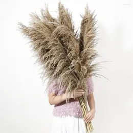 Decorative Flowers 9pcs Natural Large Grey Pampas Decor Tall 4 FT Long Fluffy Dry Pompas Grass For Floor Vase Rustic Wedding Party Boho Home