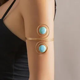 Pulseira purui exclusiva de charme de pedra natural pulseira de braço para mulheres banglles de anel complicados na moda