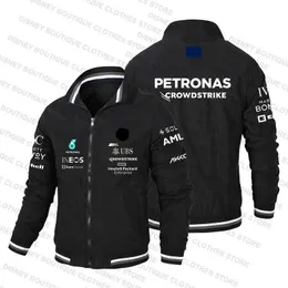 Erkek Ceketleri Petronas Formula One Takımı 2023 Fan üniforması 2D Baskı Büyük boy erkek yarışları F1 ceket alanı taktik balıkçılık avı avı