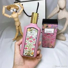 Marka Flora Parfümleri Kadınlar için 100 ML Klasik Bayanlar EDP Sprey Köln Doğal Kadın Uzun Kalıcı Hediye için Hediye Seksi Büyüleyici Koku 3.3 Fl.oz Toptan Satış