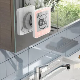 Wall Clocks Shower Suction Home For Temperature Digital Timer Weather Stand Bath Station Waterproof Alarm Humidity Clock