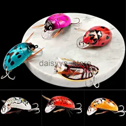 Baits 1PC Artificial Ladybug Bait Cicada Beetle Insect Wobblers Topwater For Bass Carp Tackle 3.8cm/4.1g x0813