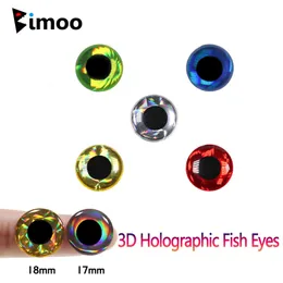 Betar lockar bimoo 100 st 3d holografiska fiskögon saltvatten streamer flugor bindande material jigs hantverk dockor ögon fiske jig lura bete gör 230812