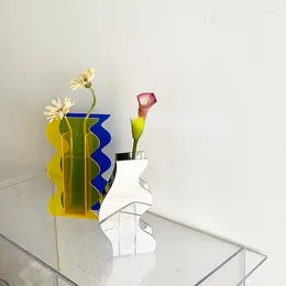 Vasi decorazioni per la casa nordica in astratto ACRILICO TERRARIUM FOWRO DEGORE DECORATIVE DETTRO DESKTOP