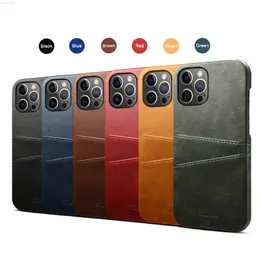 PU Leather Phone Cases For iPhone 15 14 Pro Max Plus 13 12 11 XS XR XS X 8 7 Wallet Card Slot Back Cover