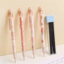 0,5 mm de pêssego rosa pressione lápis mecânicos automáticos para material de escritório escolar estudante ferramenta de desenho de papelaria coreana fofa coreana