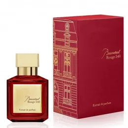 Parfüm 70ml Bacarat Rouge 540 Extrait Eau De Parfum Sprey Köln Kadınlar Doğal Uzun Kalıcı Hediye için Hediye Kokusu