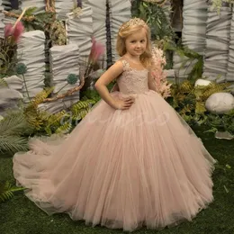 Girl Dresses Tulle Stuggy Flower Girls for Wedding Little Kids Princess Pageant Ball Dress Birthday Party First Communione Gowns