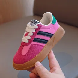 Sneakers Kid zamszowy kolor splicing buty zwykłe buty dziewczyna chłopiec koronkowy jesień dziecięcy spacer runda