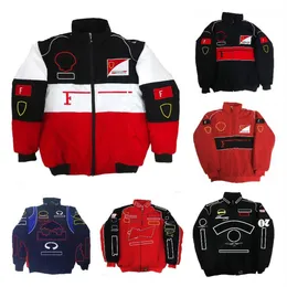 F1 Jacka Formel 1 Racing Jacket Autumn Winter Men's Women's Cotton Clothing Car Logo Full Embroidery Jackets College S253U