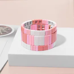 Strand Beutiform Emaille Süßes romantisches süßes kleines Mädchen Paar Pink Campus Armband 2023 neuester Designstil