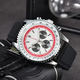 デザイナーの男性は、新しいクォーツムーブメントウォッチ高品質の豪華な時計多機能クロノグラフモントレ時計無料配送