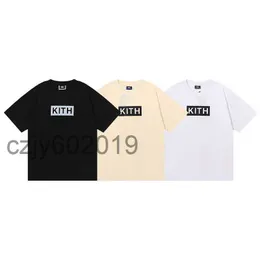 Нишевая мода Kith Box Printing Mens and Women's Fitting Fitting Casual с короткими рукавами футболка5KD