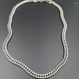 Kedjor Titanium Steel Basic Necklace för män och kvinnors ins minimalistiska benkedja Trendiga varumärke mångsidigt i Kuba Hiphop