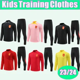 23 24 China Kids Kids Training Wear Jackets Soccer Courseys Half Zip Tracksuit Dorbool Thirms Usiforms