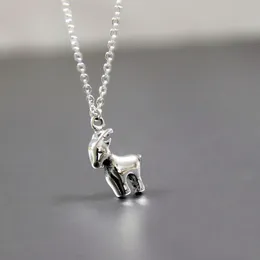 Everfast 5pc/Lot DIY Vintage 3D Goat Stainless Steel Custom Pendant Chinese Culture Animal Zodiac Sheep Necklace Men Women Memorial Jewelry SN201