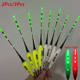 ملحقات الصيد 2/3pcs الصيد الأسماك الأسماك الإلكترونية LED اللمعان 3G/5G/7G/8G/9G/10G استشعار الجاذبية كبيرة الطفو الجريئة ليلة الصيف 230812