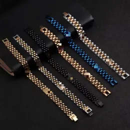 Mode svart stål hastighetsmätare armband kronman rostfri armband pulseiras armband armband smycken