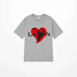 2024 Lanvis Men's T Shirt Designer Luxury Classic Chest Letter Printed Mens And Womens Lanvinn Shirt Top Summer Breathable High Lanvine Fashion Tshirt 520